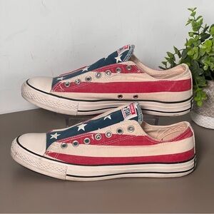 Converse All Star American Flag Design Stars, Stripes Sneakers Men’s Size 10.5
